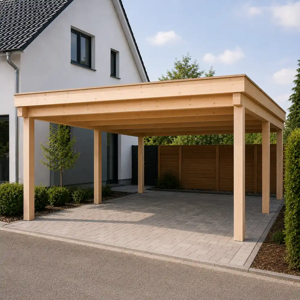 Carport mit KVH-Pfosten