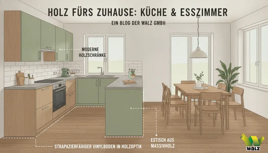 Gegenüberstellung von Raumklima bei Parkett vs. Vinyl