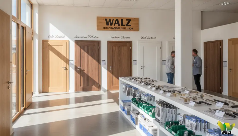 Neue weiße Zimmertür im renovierten Flur
