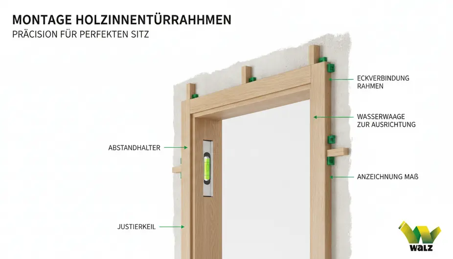 Eingehängtes Türblatt mit gleichmäßigem Spalt zur Zarge