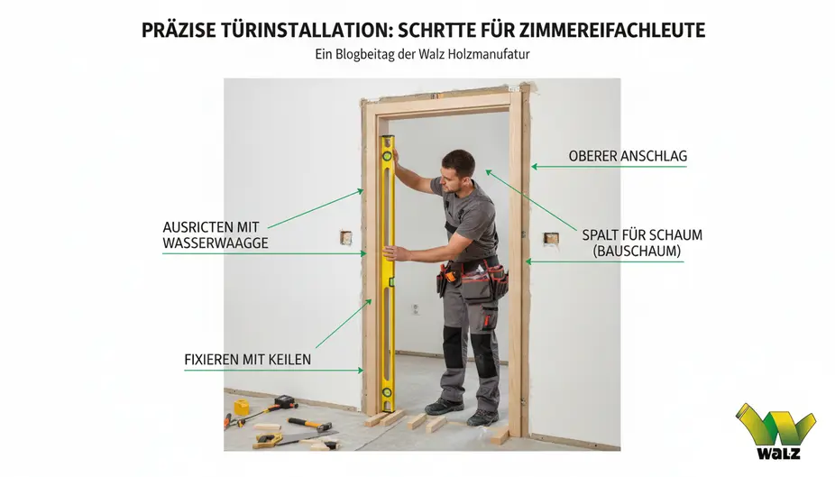 Stahlzarge in einer massiven Wandöffnung bei einer Funktionstür