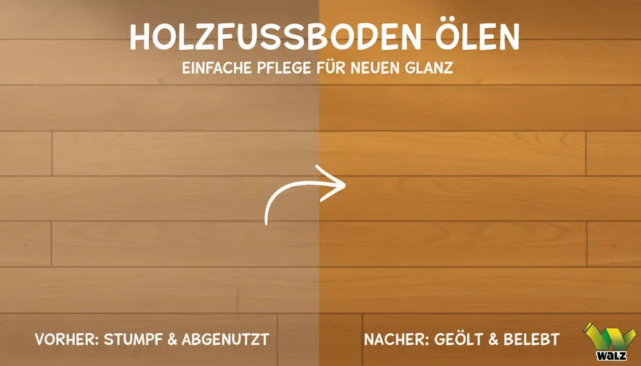 Nahaufnahme einer geölten Eichendiele mit sichtbarer Holzstruktur und seidenmattem Glanz