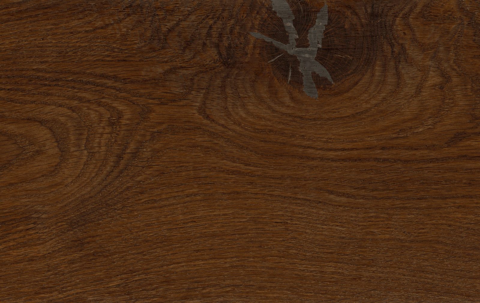 Detail der Oberfläche, Thede & Witte Eiche Darkbrown astig gebürstet dunkel geräuchert geölt
