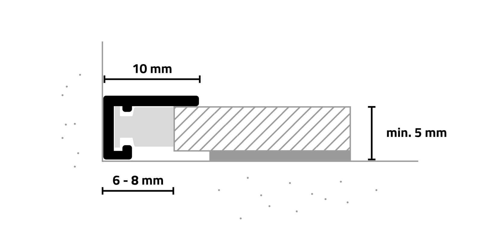 Schnittzeichnung minileiste AL10X5
