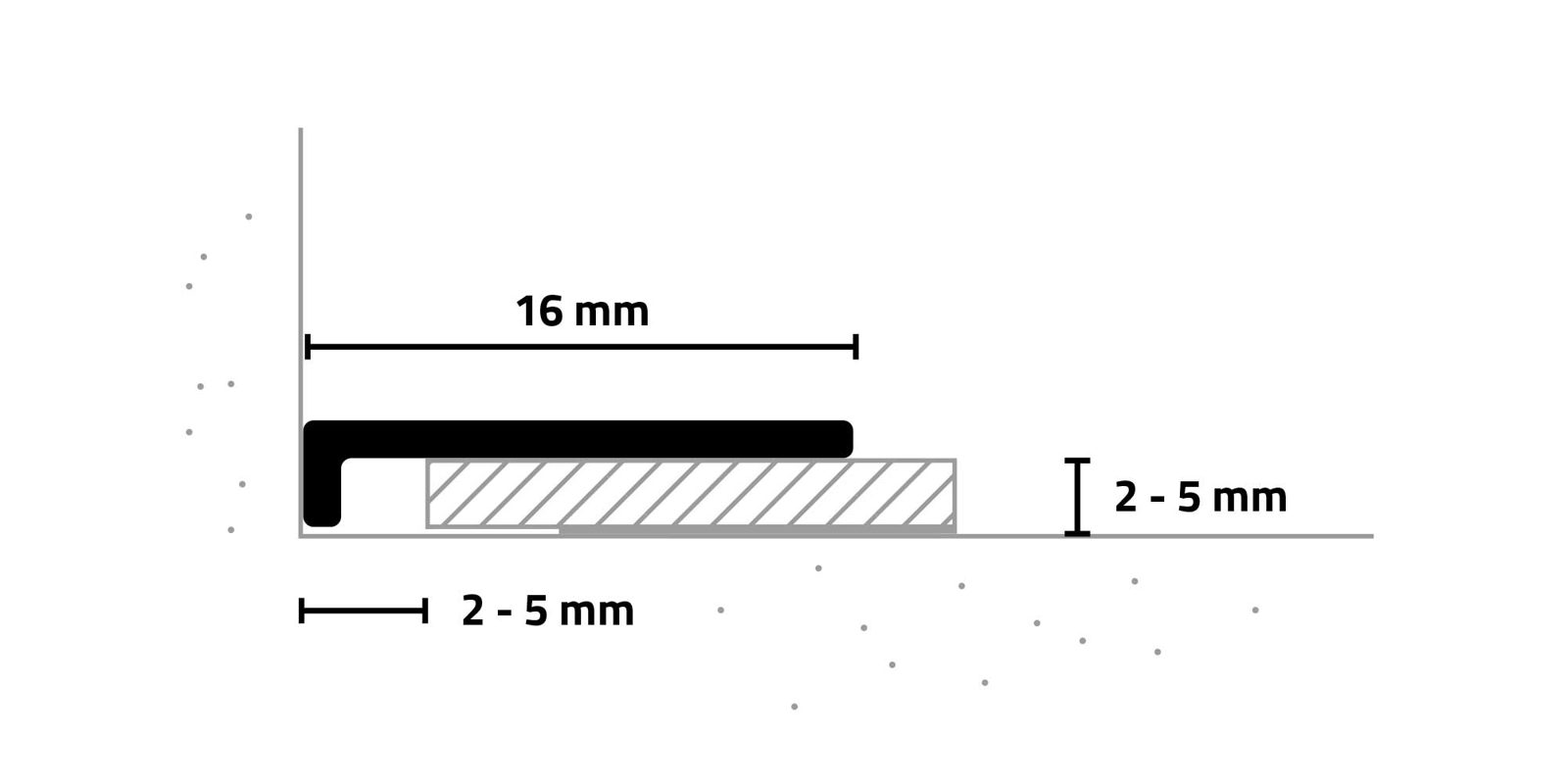 Schnittzeichnung minileiste AL16X2