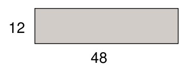 Technische Zeichnung [120935481200-R] Stark Rechteckleiste 48 x 12 mm, Massivholz (Koto (Raminersatz) roh)