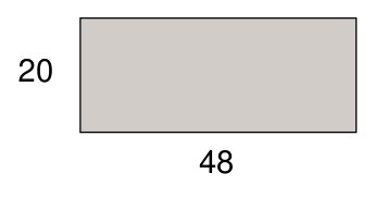 Technische Zeichnung [120935482000-R] Stark Rechteckleiste 48 x 20 mm, Massivholz (Koto (Raminersatz) roh)