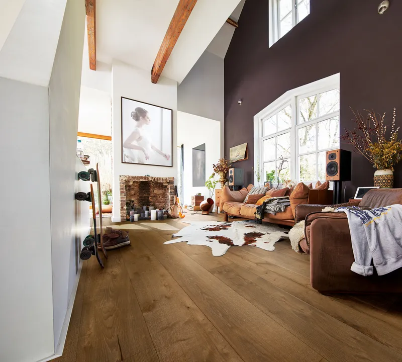 Meister Lindura-Holzboden HD 400 naturgeölt 2200 x 270mm, Eiche authentic olivgrau 08903