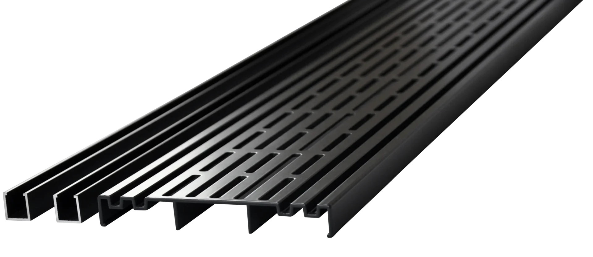 [034120000] RELO V Ventilations- und Entwässerungsprofil | 1,2m | Aluminium | Silber / Anthrazit (RELO V Ventilations- und Entwässerungsprofil, Anthrazitgrau RAL 7016)