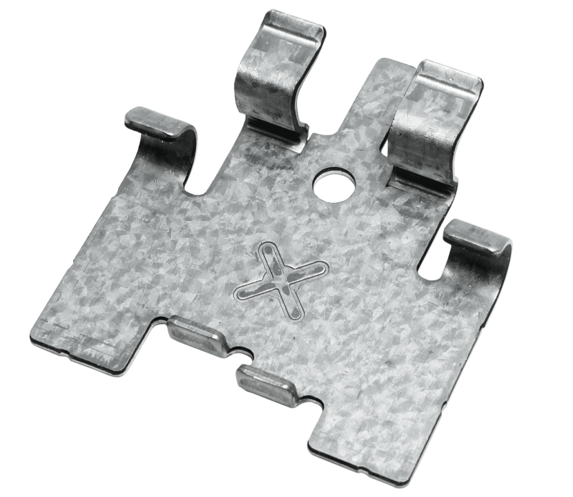 TIGA - Fassadenclip | Alu-Zink / Edelstahl | inkl. UNIA1 Systemschrauben 4,2 x 28mm, Montageanleitung - Material: Alu Zink, Verpackung: 800 Stk., Typ: Fassadenclip