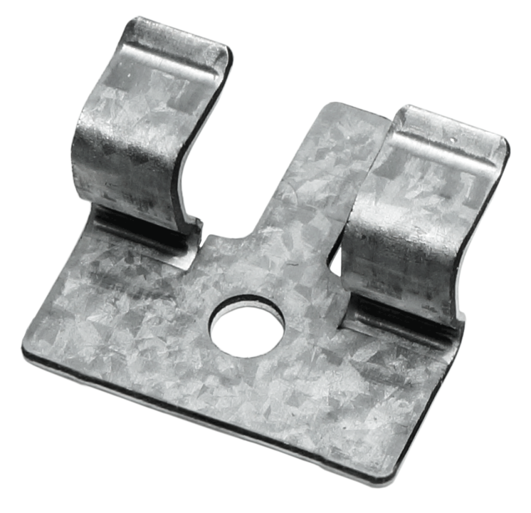 TIGA - Fassadenclip | Alu-Zink / Edelstahl | inkl. UNIA1 Systemschrauben 4,2 x 28mm, Montageanleitung - Material: Alu Zink, Verpackung: 50 Stk., Typ: Start- &amp; Endclip