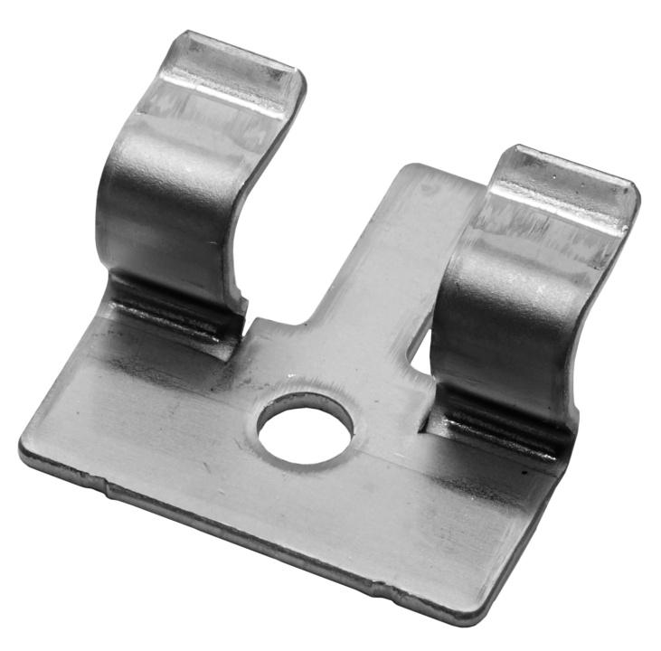 TIGA - Fassadenclip | Alu-Zink / Edelstahl | inkl. UNIA1 Systemschrauben 4,2 x 28mm, Montageanleitung - Material: Edelstahl A2, Verpackung: 50 Stk., Typ: Start- &amp; Endclip