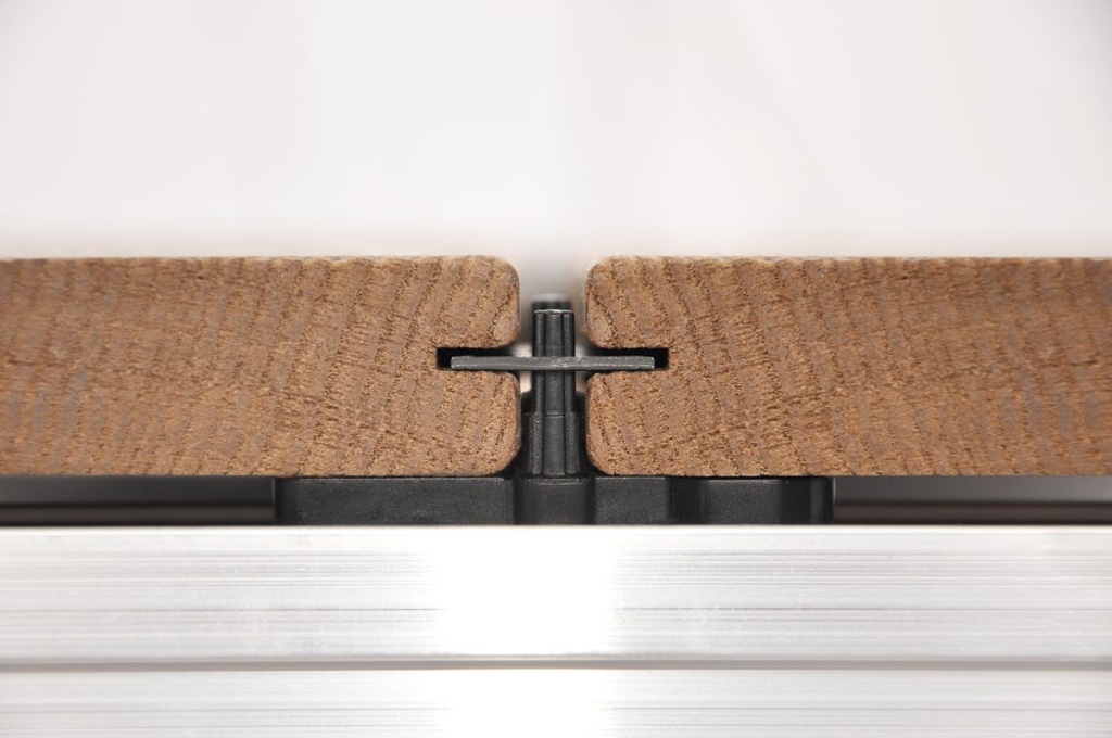 LIGO S Terrassenclip - Terrassenverbinder mit Nutplatte aus Edelstahl - Verpackung: 400 Stk., Schrauben Länge in mm: 34