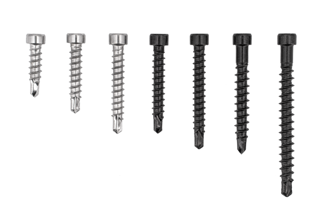 UNI A4 Edelstahl Schrauben - Verpackung: 80 Stk., Länge in mm: 4,8x34, Typ &amp; Farbe: A4 Edelstahl schwarz