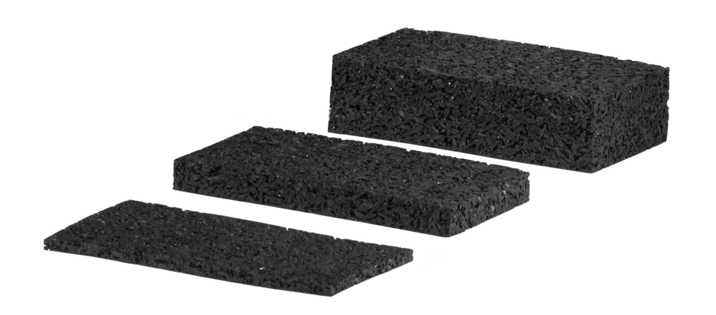 GUMO LG Gummipad | Höhenunterschiede zwischen Terrassenunterkonstruktion und Fundament ausgleichen - Höhe in mm: 3mm /60 Stk