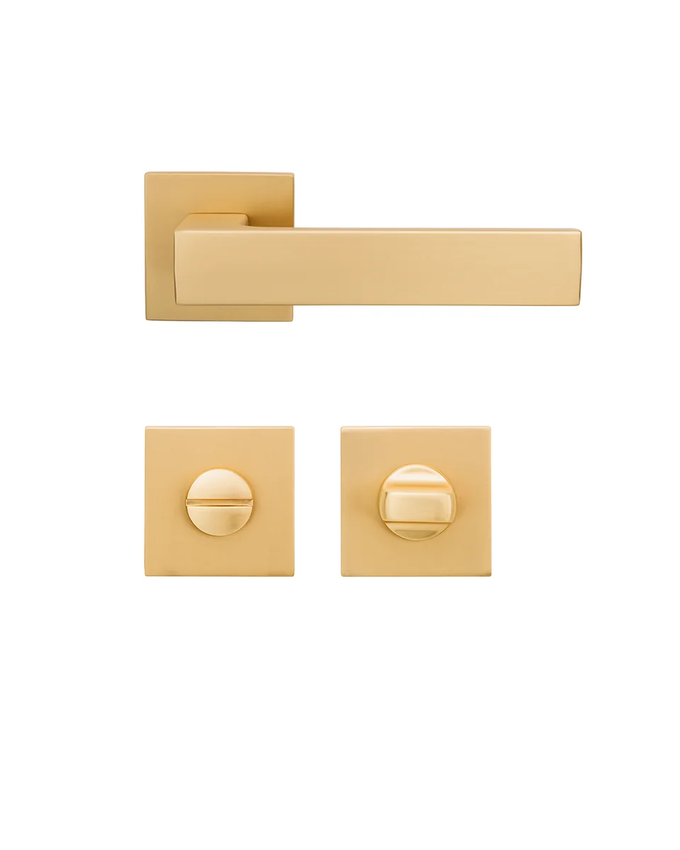 [DR1060WC] Griffgarnitur "LUCCA SQUARE" (WC, Gold matt)