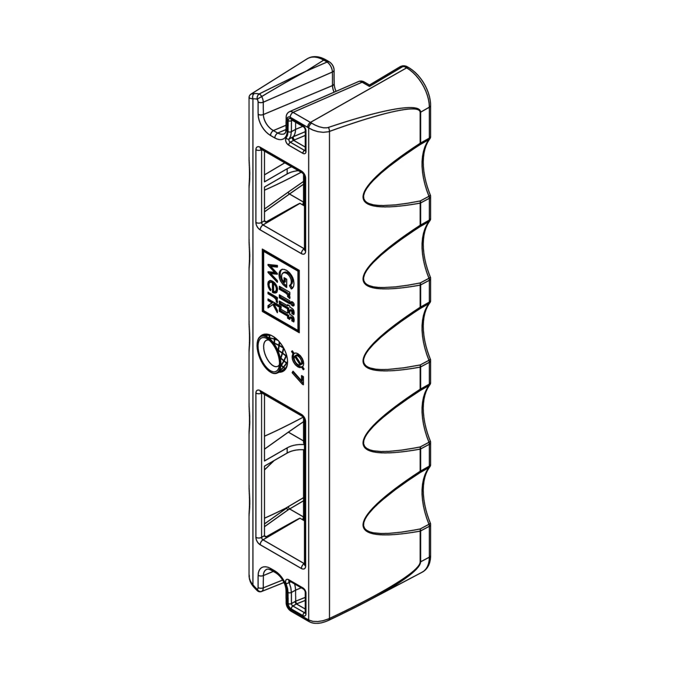 Technische Zeichnung [Z017020200] Griffwerk Bohrschablone zur 3-teiligen Bandmontage