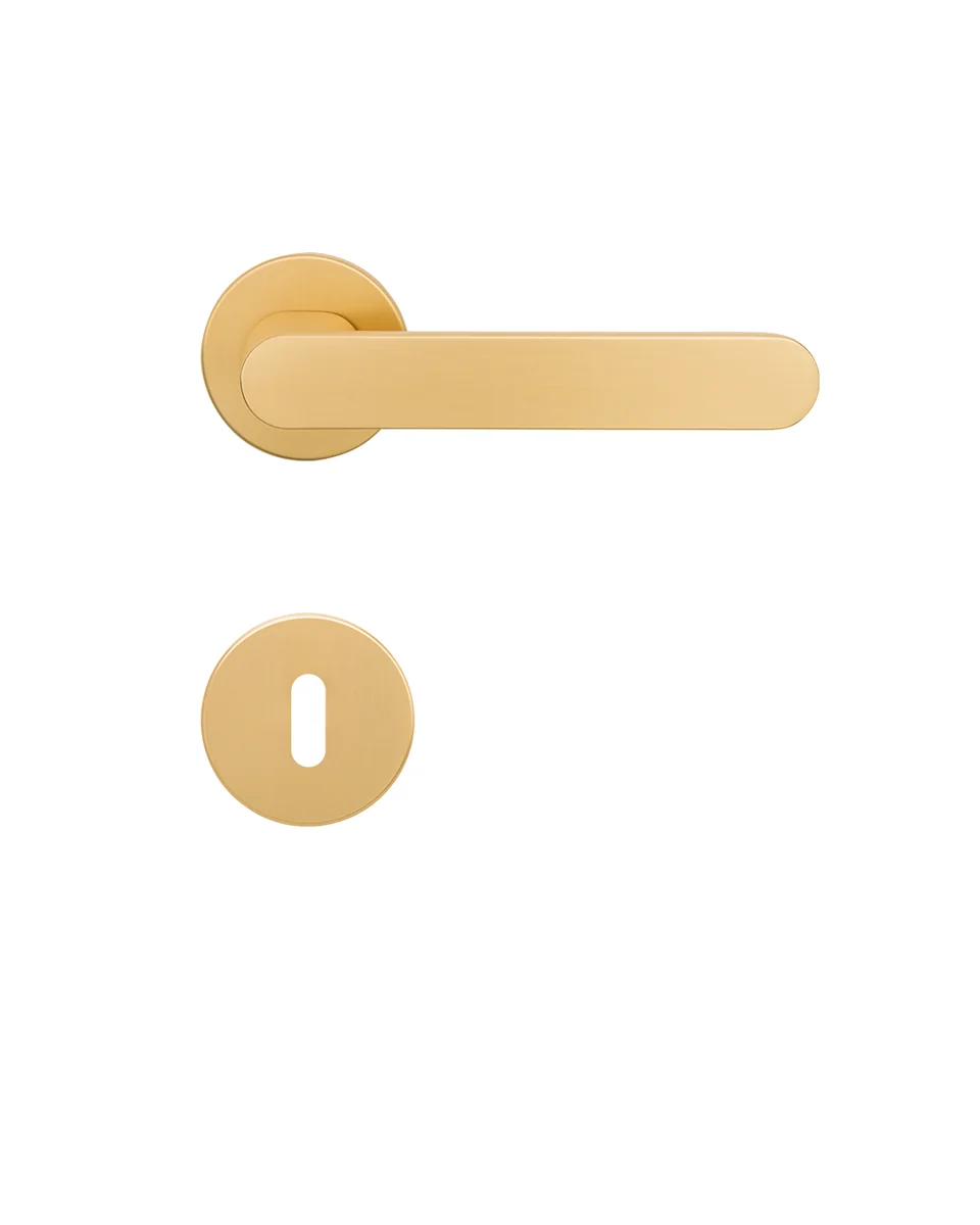 Griffgarnitur "Aversa"  - Schließart: Buntbart, Oberfläche: Gold matt