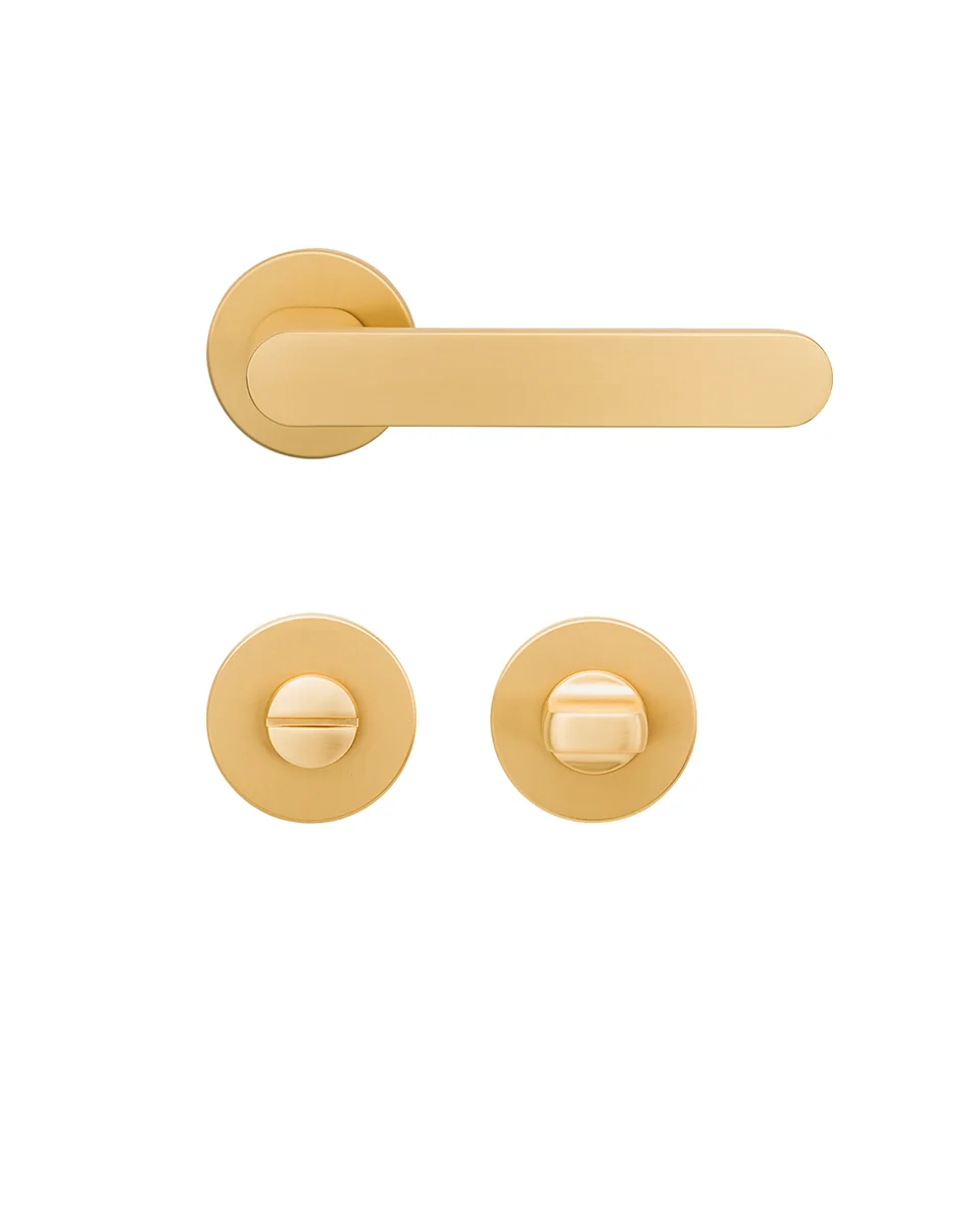 Griffgarnitur "Aversa"  - Schließart: WC, Oberfläche: Gold matt