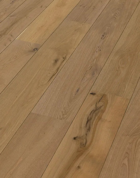 Meister Lindura-Holzboden HD 400 ultramattlackiert 270 mm - Dekor: Eiche authentic greige 08923