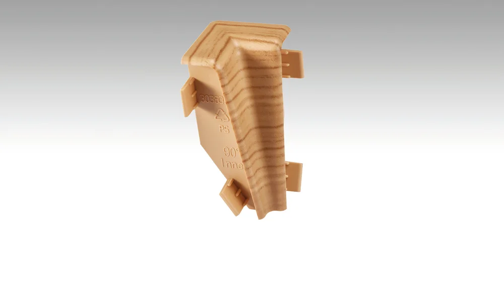 Innenecke Profil 3PK Weiß 20001 - Dekor: Eiche natur 02013