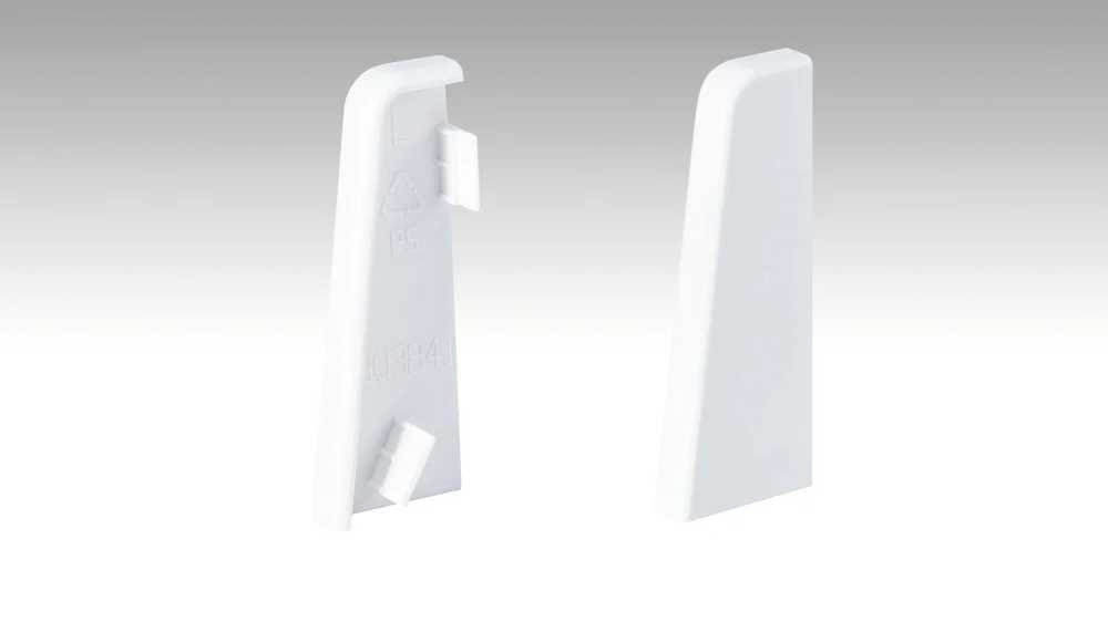 Endkappen Profil 3PK Weiß 20001  - Dekor: Weiß 02001