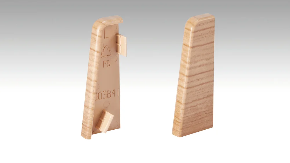 Endkappen Profil 3PK Weiß 20001  - Dekor: Eiche natur 02013