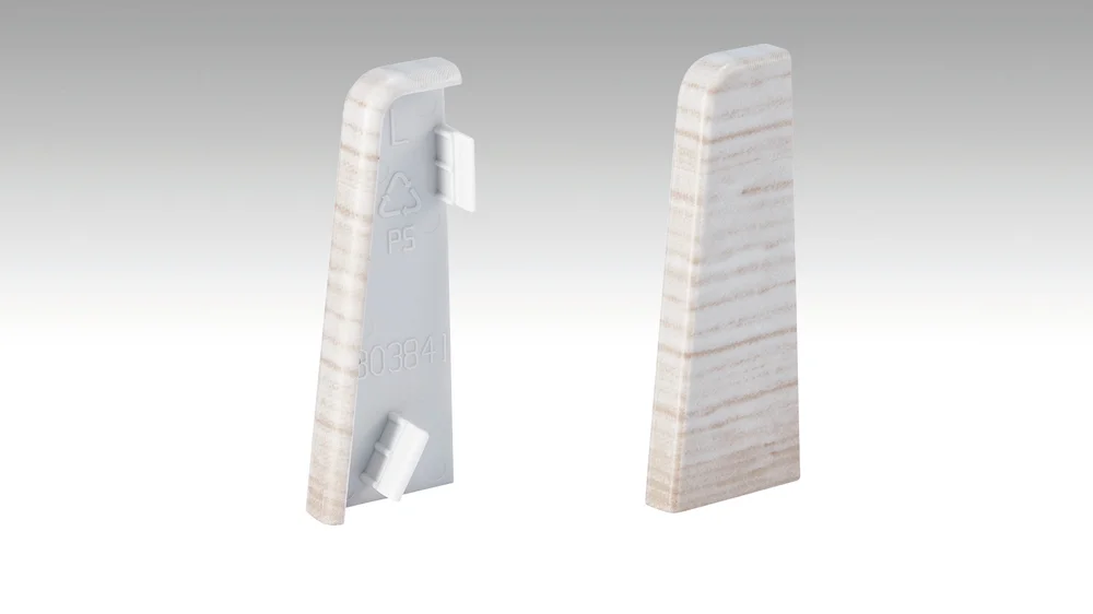 Endkappen Profil 3PK Weiß 20001  - Dekor: Eiche weiß 02014