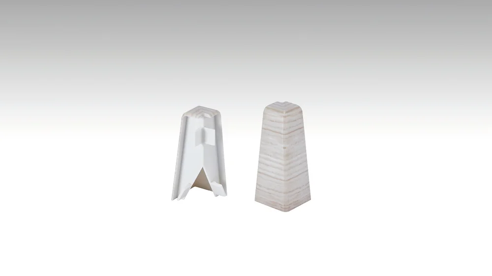 Außenecke Profil 3 PK - Dekor: Eiche weiß 02014