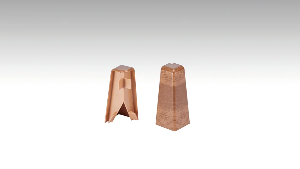 Außenecke Profil 3 PK - Dekor: Nussbaum hell 02017