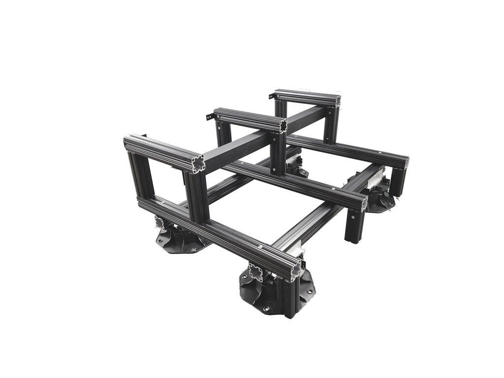 VARIO Terrassen Systemtreppe Bausatz - Karle und Rubner | 2 oder 3 stufig vormontiert | Dielen- oder Plattenbelag - 2-stufig, Dielen