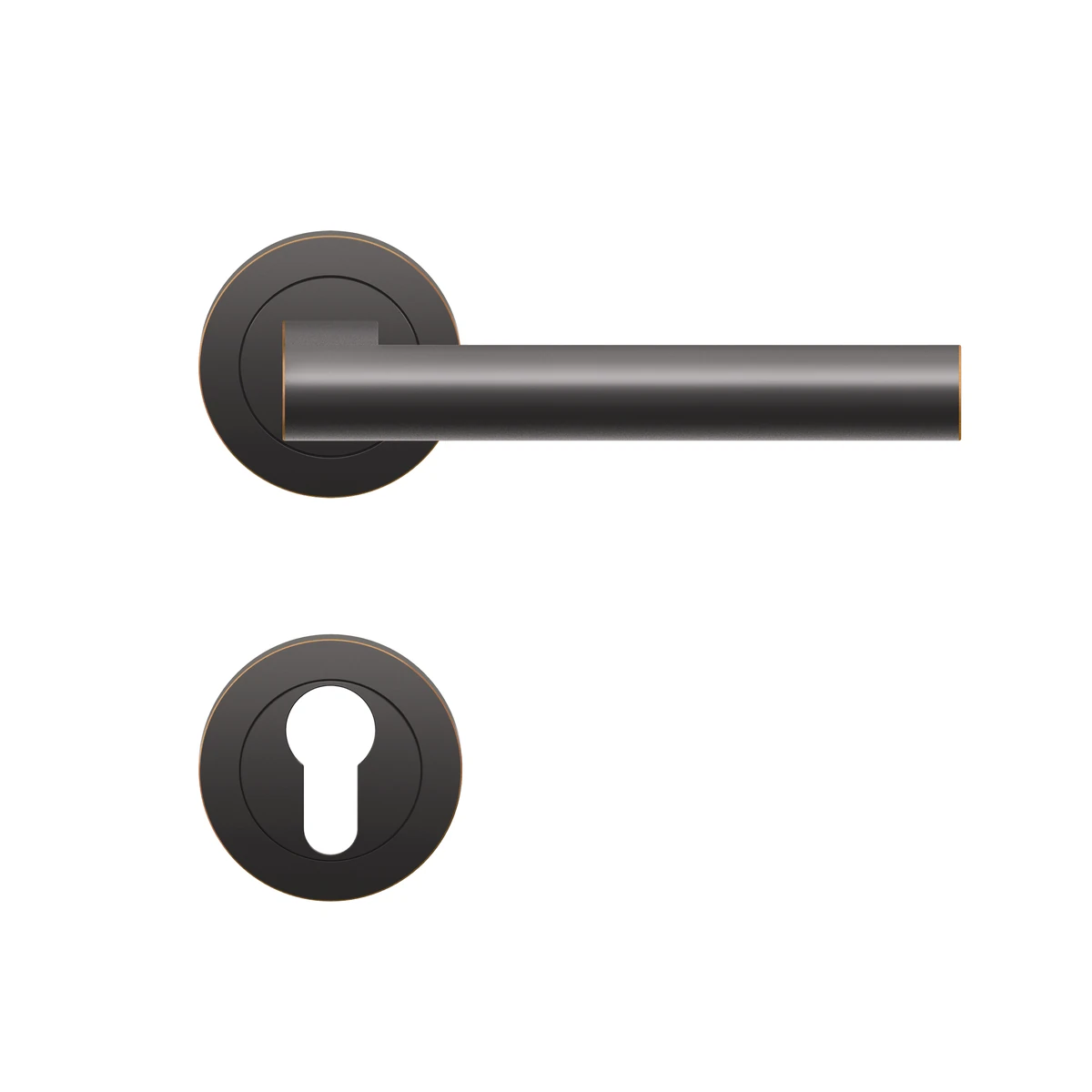 Karcher Drückergarnitur "Madeira" ER45 - Oberfläche: Antik Bronzeoptik, Verriegelung: Profilzylinder