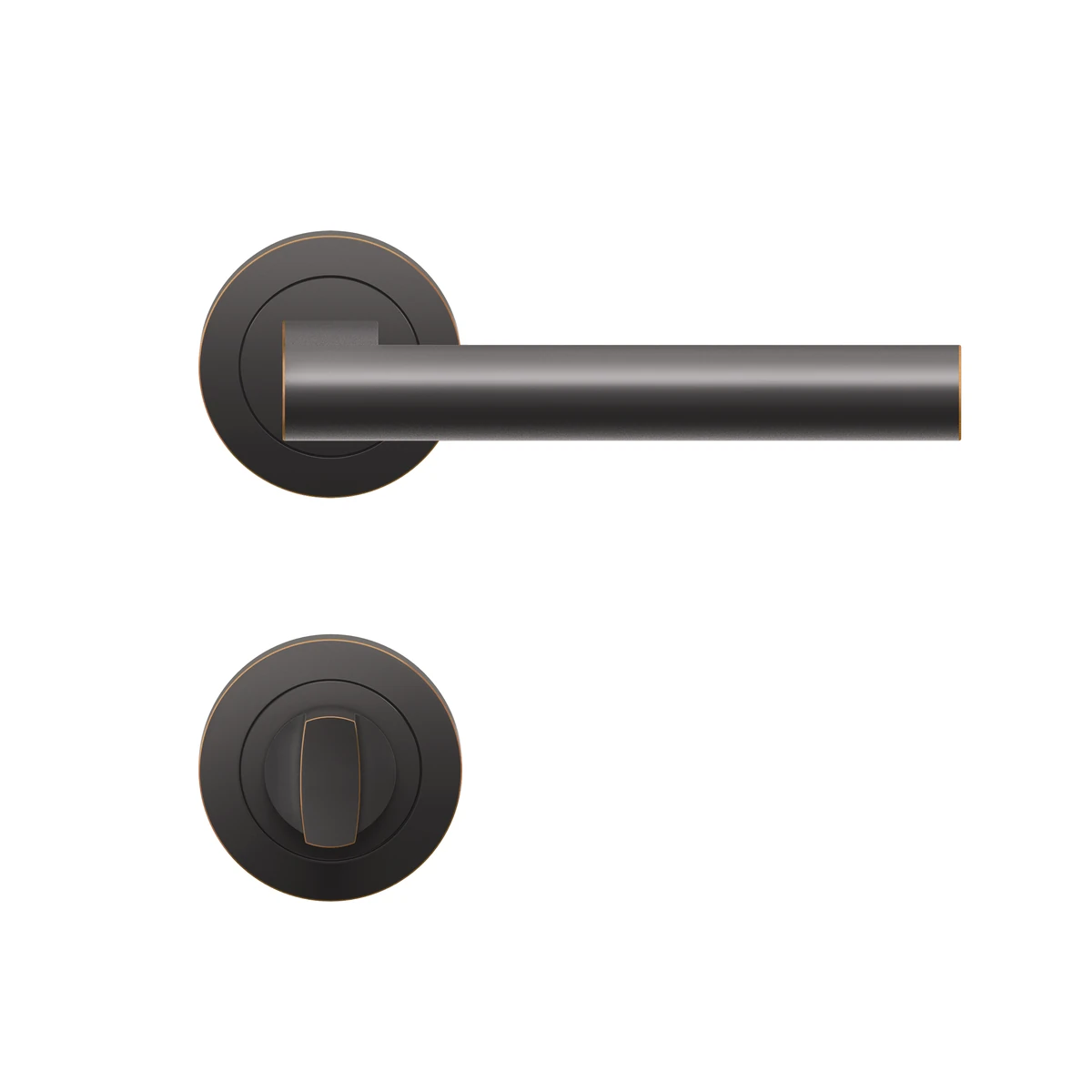Karcher Drückergarnitur "Madeira" ER45 - Oberfläche: Antik Bronzeoptik, Verriegelung: Bad/WC