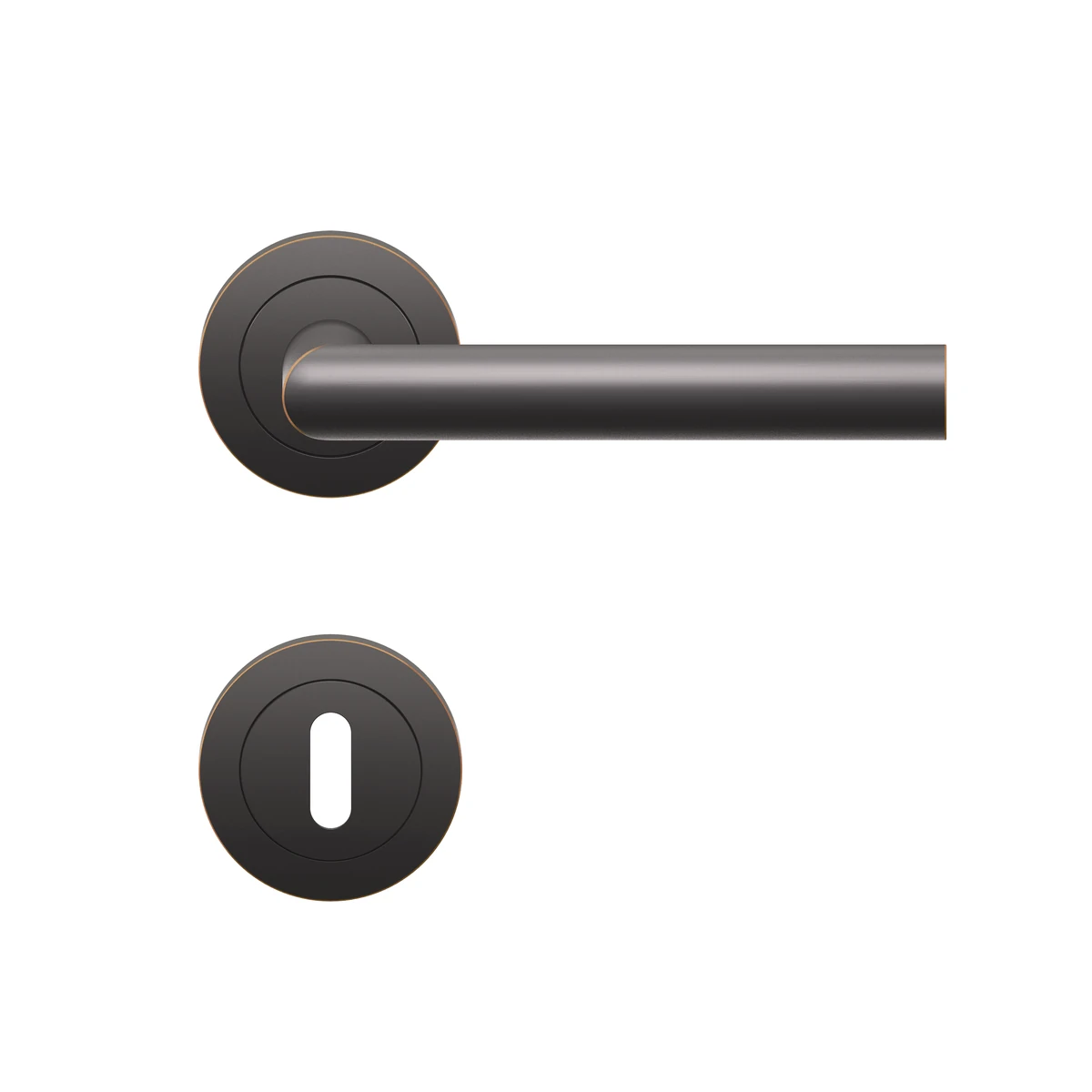 Karcher Drückergarnitur "Rhodos" ER28 - Oberfläche: Antik Bronzeoptik, Verriegelung: Buntbart