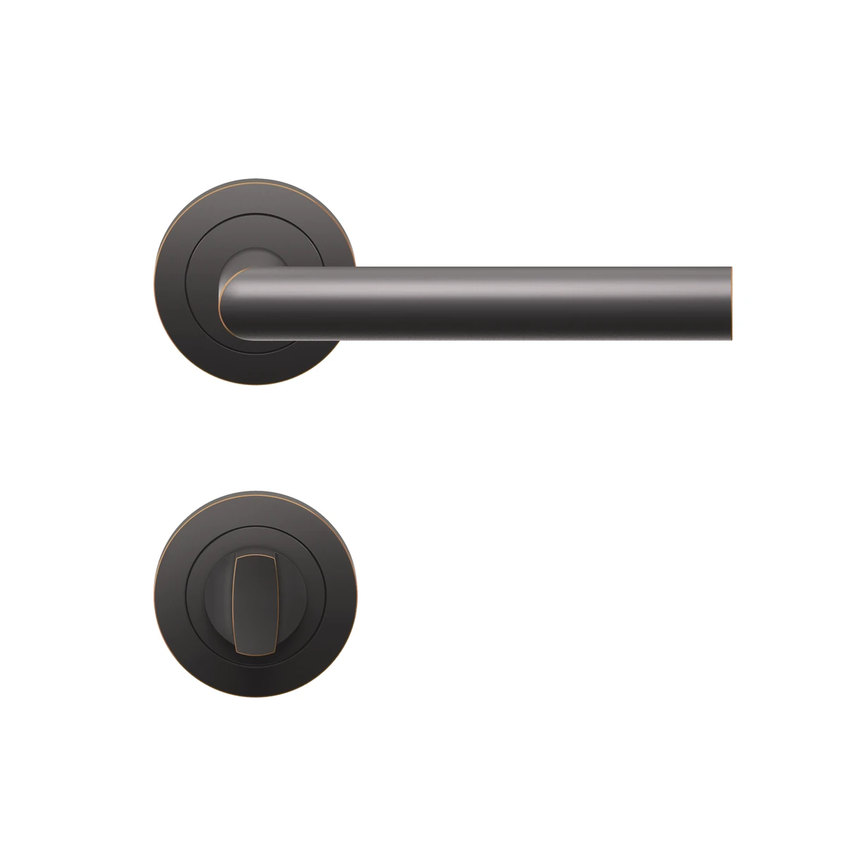 Karcher Drückergarnitur "Rhodos" ER28 - Oberfläche: Antik Bronzeoptik, Verriegelung: Bad/WC