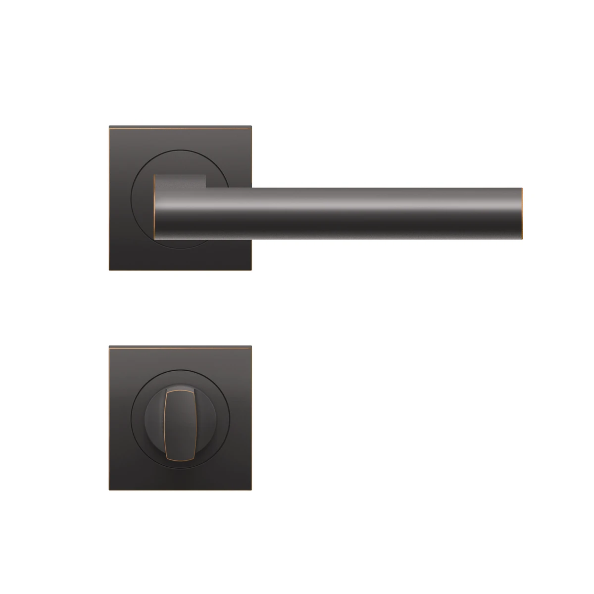 [ER45Q BAD 81] Karcher Drückergarnitur "Madeira" ER45Q (Antik Bronzeoptik, Bad/WC)