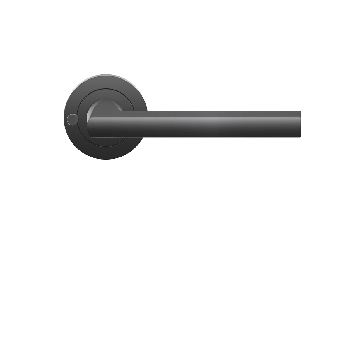 Karcher Drückergarnitur "Montana" ER54 - Oberfläche: Kosmos Schwarz, Verriegelung: KD Comfort Privacy