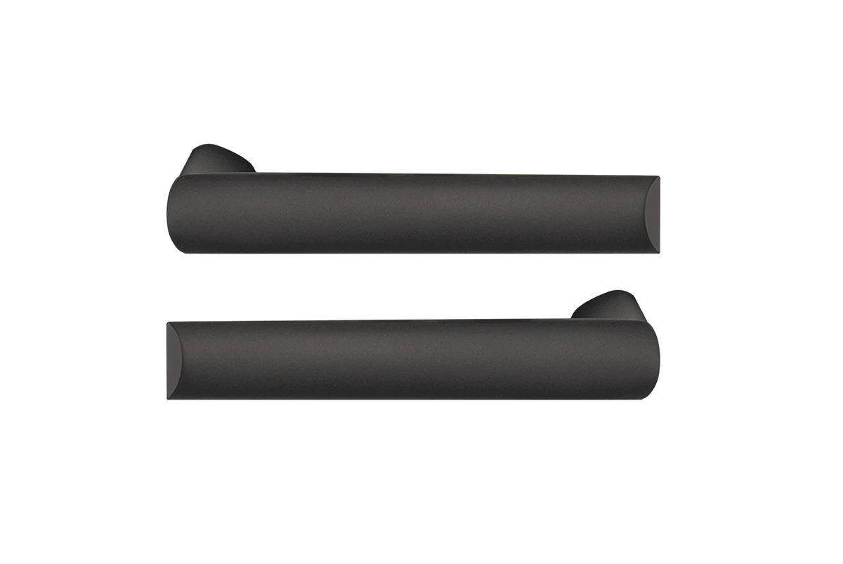 [ER55 0DS 83] Karcher Drückergarnitur "Paris" ER55 (Kosmos Schwarz, Griffpaar (ohne Rosette))
