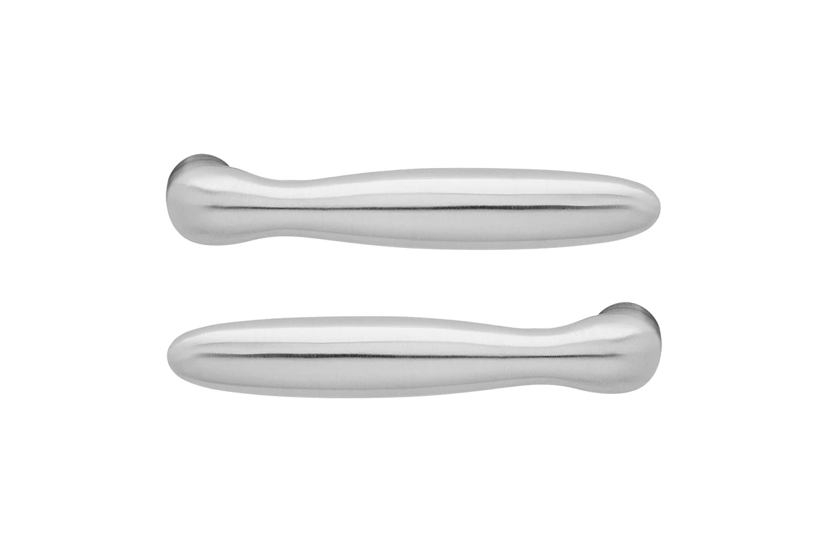 [ER24 0DS 71] Karcher Türgriff-Garnitur "Korfu" ER24 (Edelstahl) (Edelstahl matt, Griffpaar (ohne Rosette))