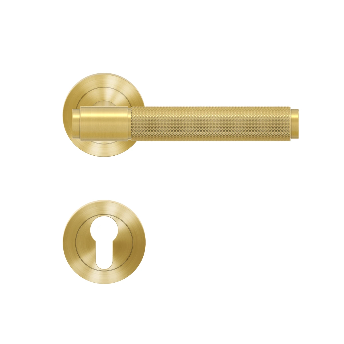 Karcher Drückergarnitur "Studio Select" ER90B - Oberfläche: Messing matt, Verriegelung: Profilzylinder
