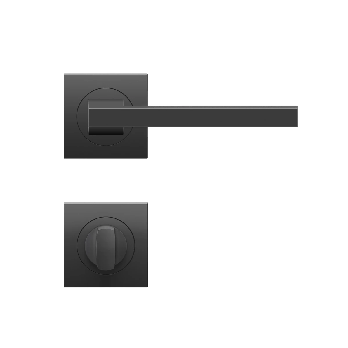 [ER58Q BAD 83] Karcher Drückergarnitur "Boston" ER58Q (Kosmos Schwarz, Bad/WC)
