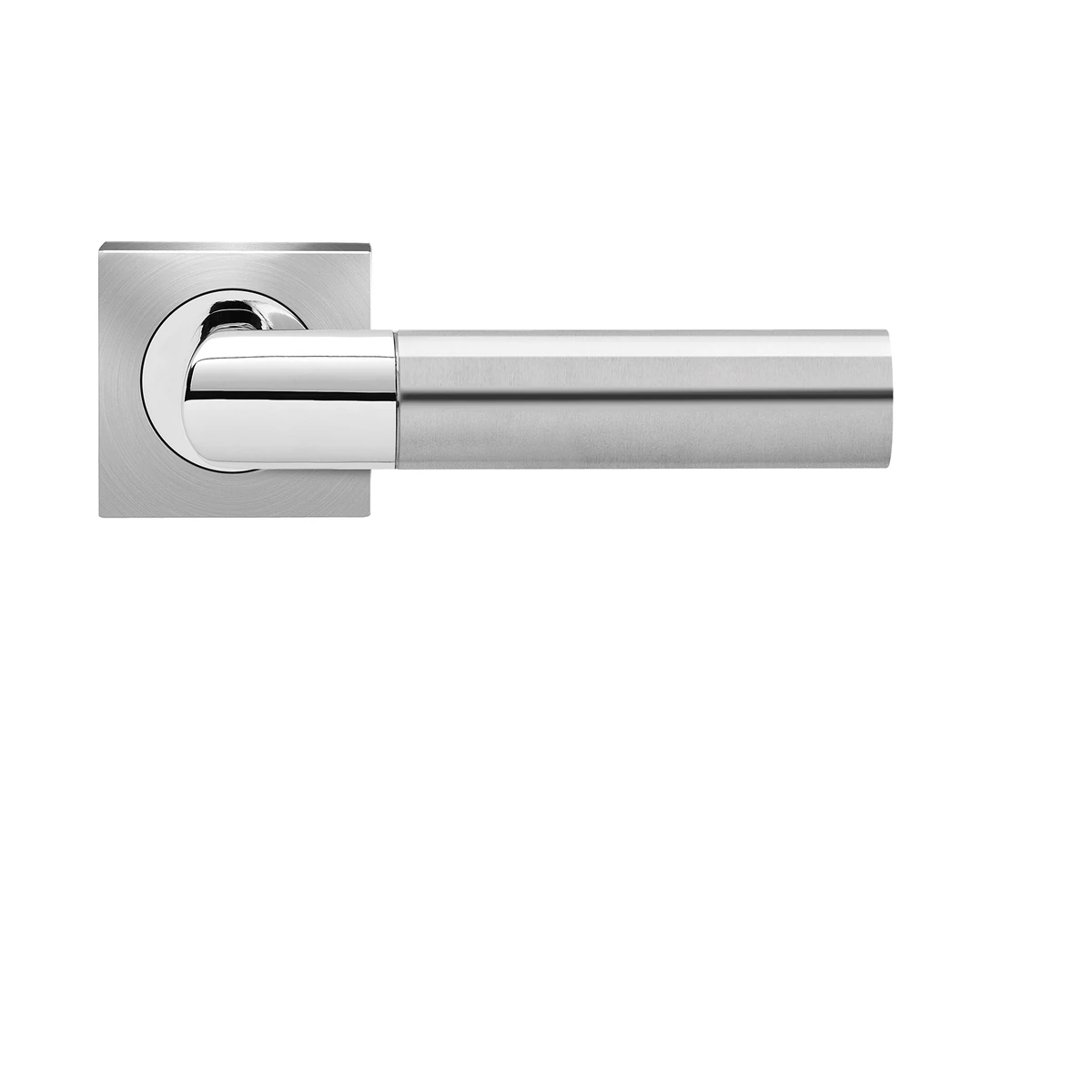 [ER48Q 0S 73] Karcher Drückergarnitur "Oregon" ER48Q (Edelstahl poliert / matt, Ohne Schlüsselrosette)