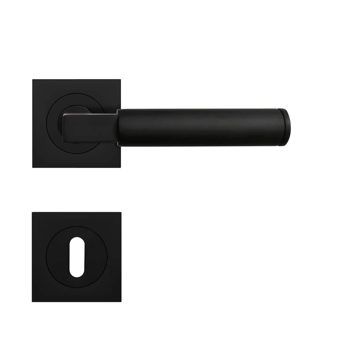 [ER31Q BB0 83] Karcher Drückergarnitur "Tasmania" ER31Q (Kosmos Schwarz, Buntbart)