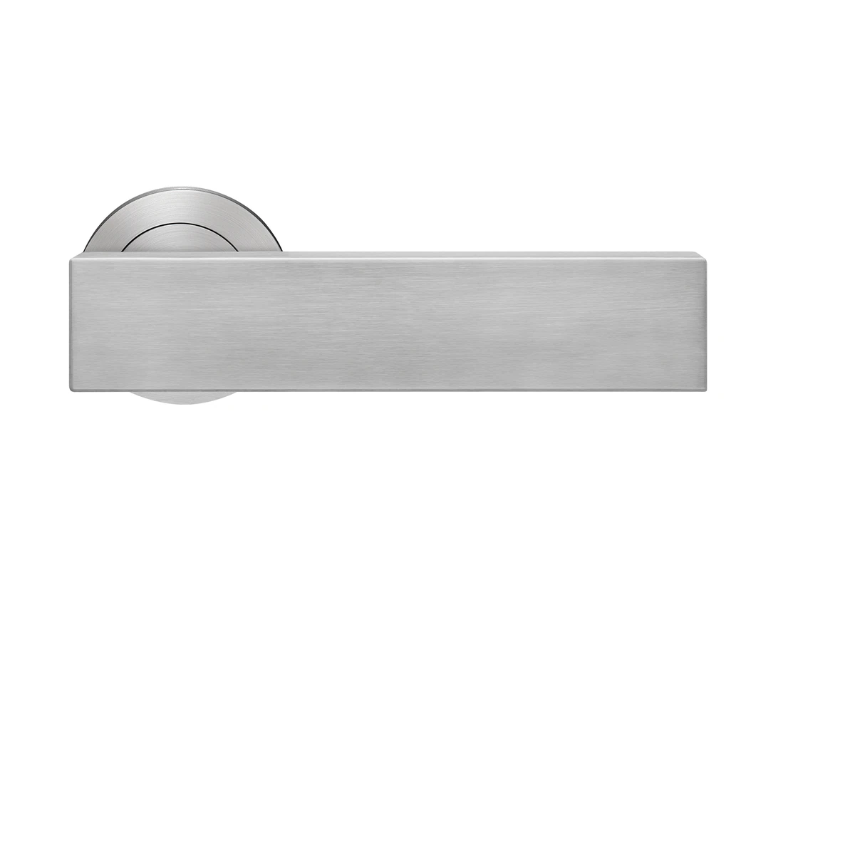 [ER52 0S 71] Karcher Drückergarnitur "Milano" ER52 - Oberfläche: Edelstahl matt, Verriegelung: Ohne Schlüsselrosette (Ohne Schlüsselrosette)