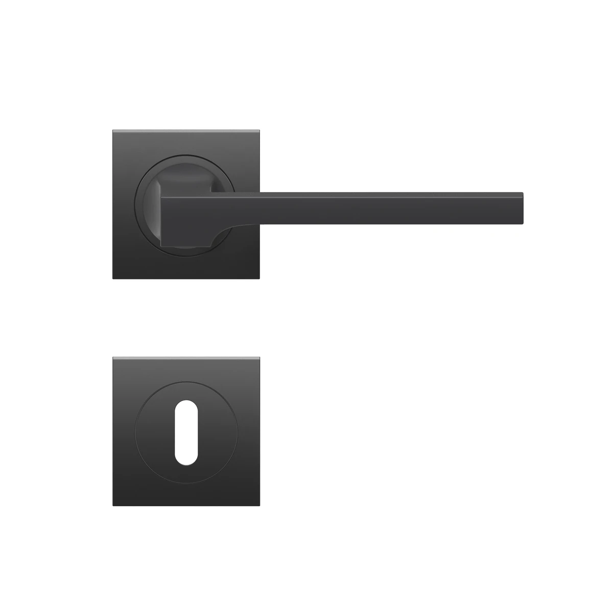 [ER57Q BB0 83] Karcher Drückergarnitur "Soho" ER57Q (Kosmos Schwarz, Buntbart)