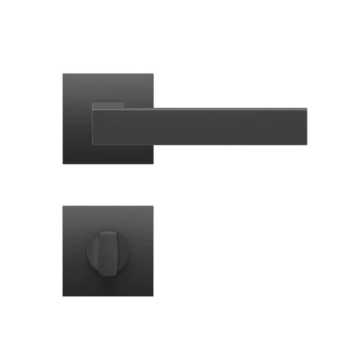 Karcher Drückergarnitur "Venedig" EPL61Q - Oberfläche: Kosmos Schwarz, Verriegelung: Bad/WC