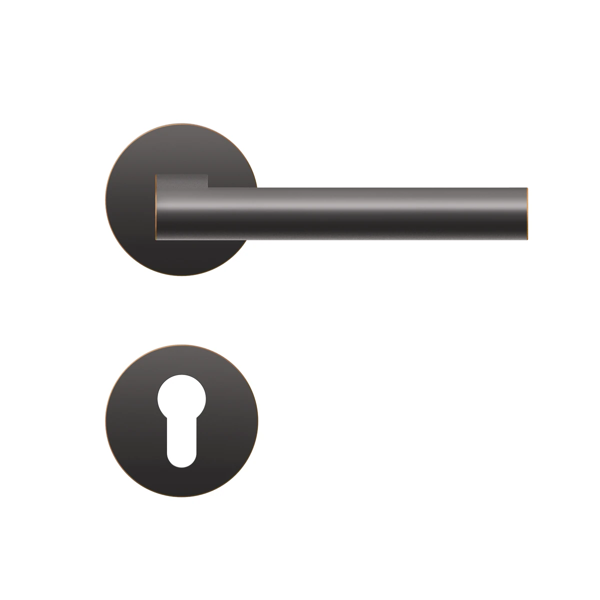[EPL45 PZ0 81] Karcher Drückergarnitur "Madeira" EPL45 (Antik Bronzeoptik, Profilzylinder)