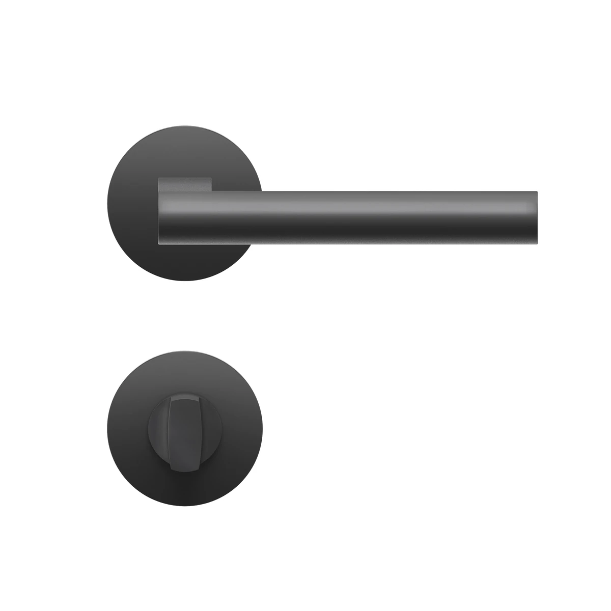 Karcher Drückergarnitur "Madeira" EPL45 - Oberfläche: Kosmos Schwarz, Verriegelung: Bad/WC
