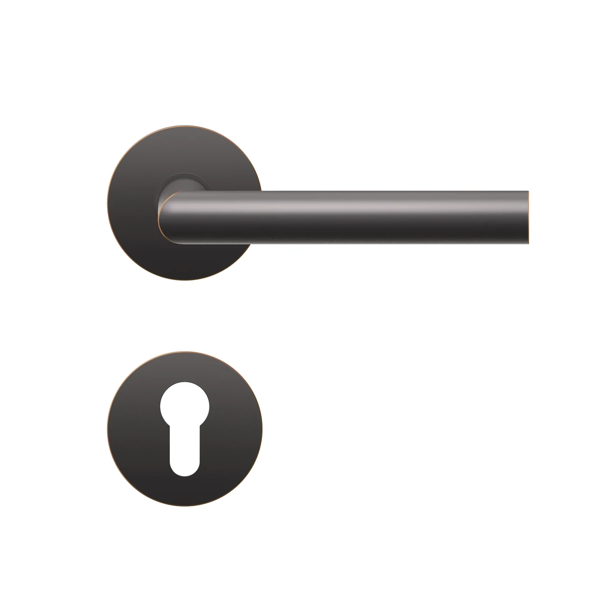 Karcher Drückergarnitur "Rhodos" EPL28 - Oberfläche: Antik Bronzeoptik, Verriegelung: Profilzylinder