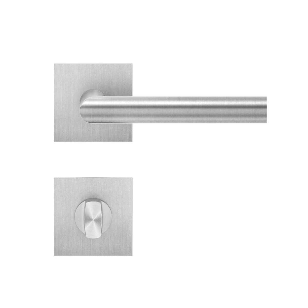 [EPL28Q BAD 71] Karcher Drückergarnitur "Rhodos" EPL28Q (Edelstahl matt, Bad/WC)
